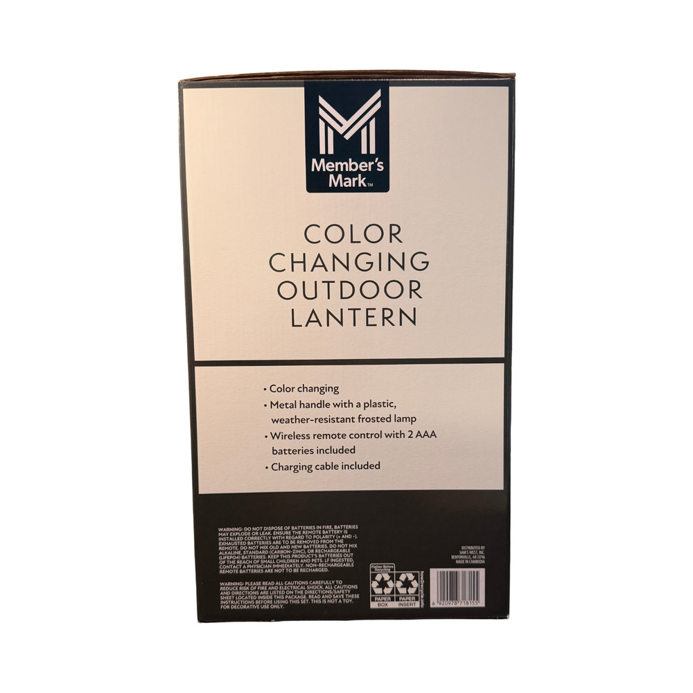 Member's Mark Color Changing Outdoor Lantern - Picture 3 of 7